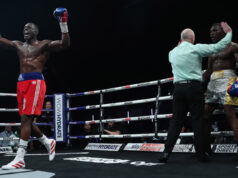 Richard Riakporhe halted Olanrewaju Durodola in five rounds to win the WBC Silver cruiserweight title on Saturday night Photo Credit: Lawrence Lustig/BOXXER