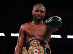 Craig Richards celebrates after his victory on Saturday in London Photo Credit: Mark Robinson/Matchroom Boxing