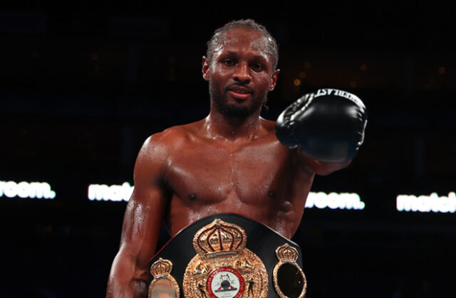 Craig Richards celebrates after his victory on Saturday in London Photo Credit: Mark Robinson/Matchroom Boxing