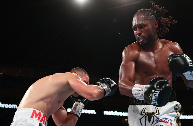 Richards scored a sixth round stoppage win over Matyja Photo Credit: Mark Robinson/Matchroom Boxing