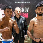 Muhammad Waseem (r) and Rober Barrera (l) clash in the main event in Dubai on Friday night Photo Credit: D4G Promotions