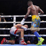Damian Biacho defended his Spanish super middleweight title for the first time successfully against Guillermo Rivero. Photo Credit: Matchroom Boxing.