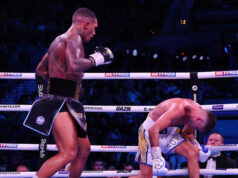 Conor Benn impressed with a spectacular knock out off Chris Algieri in the fourth round to defend his WBA Continental welterweight title. Photo Credit: Matchroom Boxing