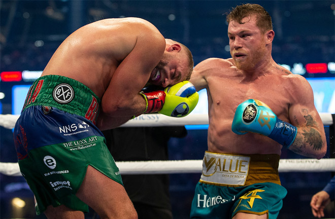 Canelo beat Saunders in May Photo Credit: Michelle Farsi/Matchroom