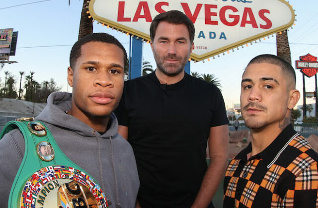 Devin Haney defends his WBC lightweight title against former two-weight world champion, Joseph Diaz Jr on Saturday night Photo Credit: Ed Mulholland/Matchroom