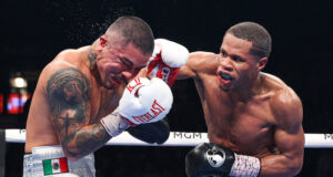 Devin Haney put on a skillful and dominant display to retain his WBC lightweight title on points against Joseph Diaz Jr in Las Vegas on Saturday night Photo Credit: Ed Mulholland/Matchroom
