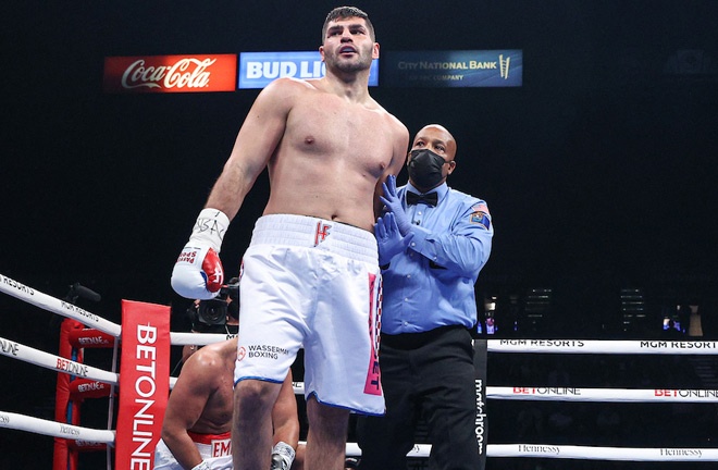 Filip Hrgovic was in ruthless form against Emir Ahmatovic Photo Credit: Ed Mulholland/Matchroom