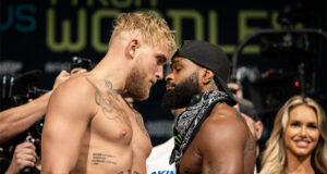 Jake Paul and Tyron Woodley will clash in a rematch in Tampa on Saturday night Photo Credit: Amanda Westcott/SHOWTIME