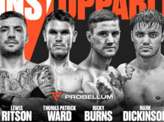 Lewis Ritson, Thomas Patrick Ward, Ricky Burns and Mark Dickinson all feature on Saturday's Probellum card