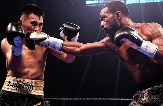 Russell Jr beat Nyambayar on points in February Photo Credit: Amanda Westcott/SHOWTIME