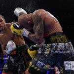Anthony Yarde just wouldn’t give Lyndon Arthur any time to breath as he secured a fourth round stoppage win. Photo Credit: Frank Warren/Queensberry Promotions.