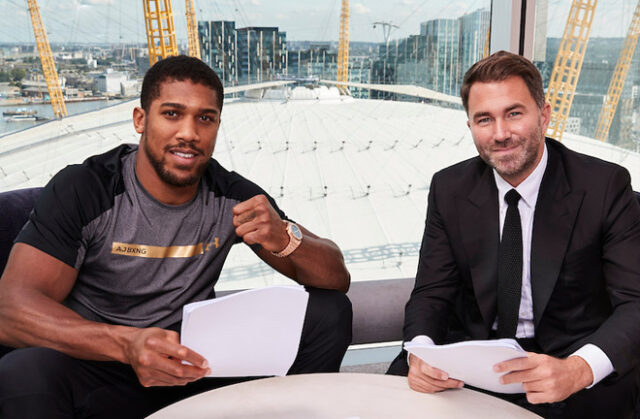 Eddie Hearn has confirmed an offer has been made to Anthony Joshua to step aside from his rematch with Oleksandr Usyk Photo Credit: Mark Robinson/Matchroom Boxing