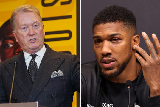 Frank Warren has claimed that Anthony Joshua requested an additional $5m to step aside from his rematch against Oleksandr Usyk Photo Credit: Round 'N' Bout Media/Queensberry Promotions/Ian Walton/Matchroom Boxing