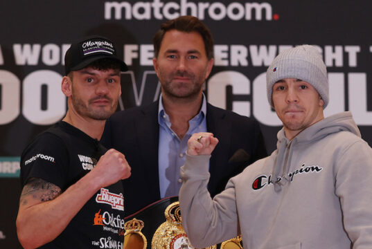 Leigh Wood defends his WBA featherweight title against Michael Conlan in Nottingham on March 12 Photo Credit: Mark Robinson/Matchroom Boxing