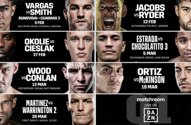 Matchroom have confirmed seven fight nights to kick off their 2022 schedule on DAZN