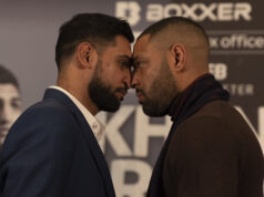 Amir Khan and Kell Brook will settle their long-running rivalry on February 19 Photo Credit: Lawrence Lustig/BOXXER