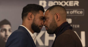 Amir Khan and Kell Brook will settle their long-running rivalry on February 19 Photo Credit: Lawrence Lustig/BOXXER
