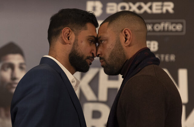 Amir Khan and Kell Brook will settle their long-running rivalry on February 19 Photo Credit: Lawrence Lustig/BOXXER