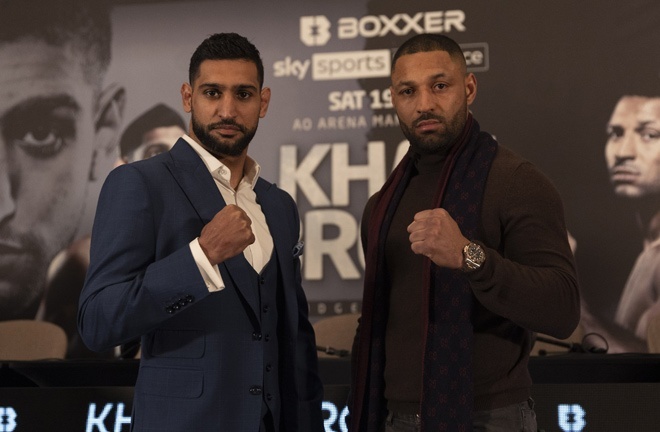 Khan and Brook will settle their rivalry on February 19 Photo Credit: BOXXER/Lawrence Lustig