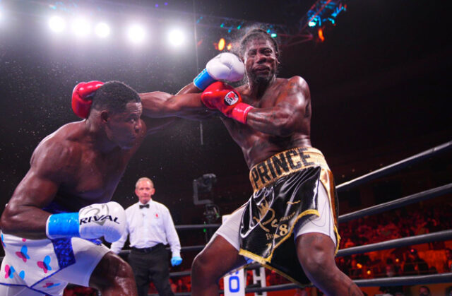 After being sent to the canvas early himself by Charles Martin, Luis Ortiz emerged victorious with a 6th round stoppage win in Florida last night. Photo Credit: Premier Boxing Champions (Twitter).