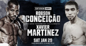 Robson Conceicao faces Xavier Martinez in a WBC super featherweight title eliminator in Tulsa on Saturday night Photo Credit: Top Rank