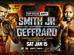 Joe Smith Jr defends his WBO light heavyweight world title against Steve Geffrand on Saturday night, following Callum Johnson's withdrawal