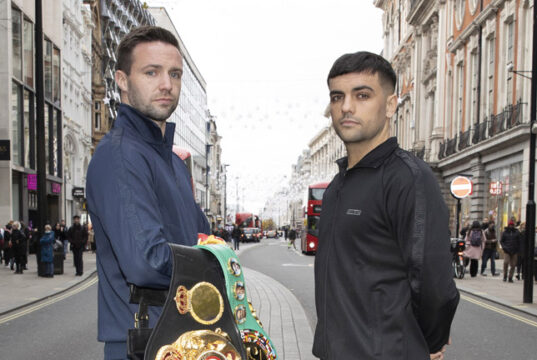Josh Taylor defends his undisputed super lightweight crown against Jack Catterall in Glasgow on February 26 Photo Credit: BOXXER/Lawrence Lustig