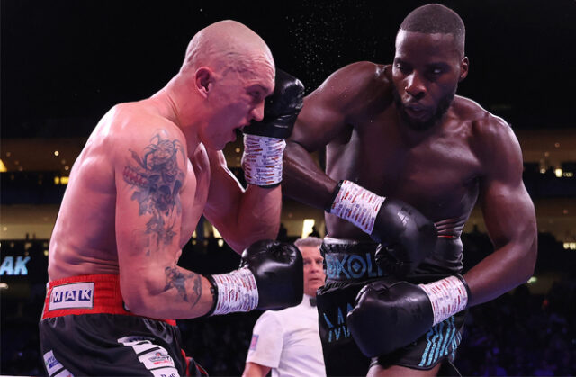 Lawrence Okolie overcame Michal Cieslak in what many called his toughest to date. Photo Credit: Matchroom Boxing