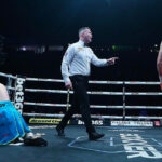 Adam Azim continued to impress with a first round stoppage. Photo Credit: Boxxer.