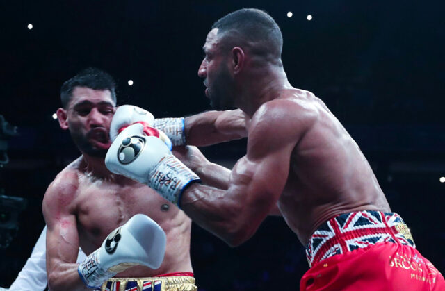 Kell Brook dominates against Amir Khan at the AO Arena in Manchester. Photo Credit: Boxxer.