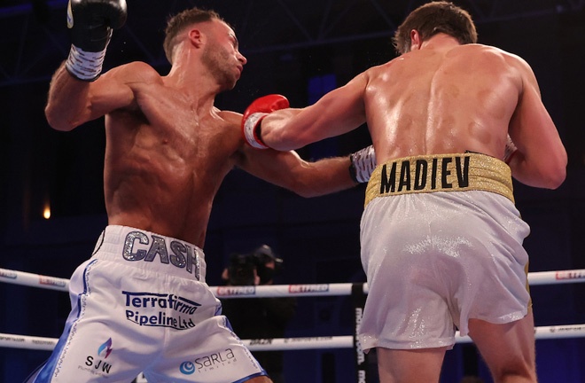 Cash was dropped twice by Madiev Photo Credit: Mark Robinson/Matchroom Boxing