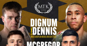 Danny Dignum faces Grant Dennis, whilst Lee McGregor returns on Friday's MTK Global bill Photo Credit: MTK Global