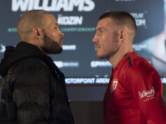 Chris Eubank Jr and Liam Williams came face-to-face at Thursday's press conference Photo Credit: Lawrence Lustig / Boxxer