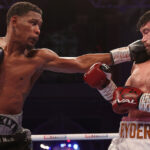 Jacobs controlled much of the early action Photo Credit: Mark Robinson/Matchroom Boxing