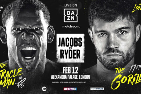 Daniel Jacobs faces John Ryder at Alexandra Palace on Saturday night Photo Credit: Matchroom Boxing