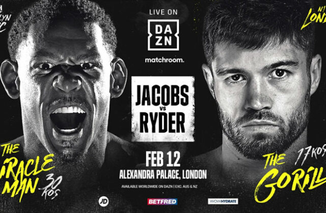 Daniel Jacobs faces John Ryder at Alexandra Palace on Saturday night Photo Credit: Matchroom Boxing