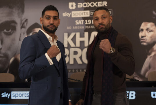 Amir Khan and Kell Brook will finally meet in Manchester on Saturday night Photo Credit: BOXXER/Lawrence Lustig