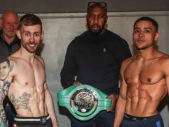 Marcel Braithwaite takes on Scott Allan for the vacant WBC International super flyweight title on Saturday Photo Credit: @blackflashpromotions Instagram
