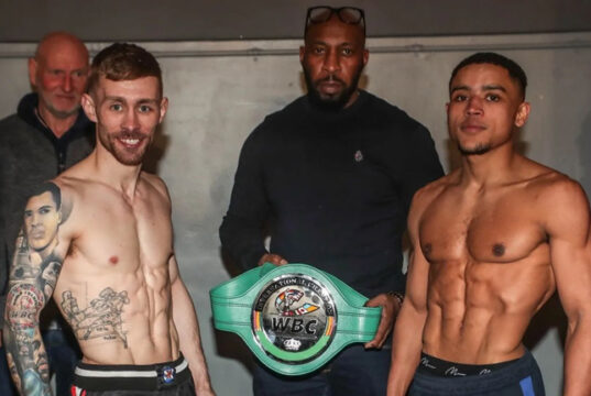 Marcel Braithwaite takes on Scott Allan for the vacant WBC International super flyweight title on Saturday Photo Credit: @blackflashpromotions Instagram