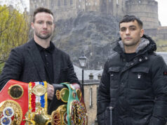 Josh Taylor defends his undisputed super lightweight crown against Jack Catterall in Glasgow on Saturday night Photo Credit: Boxxer / Robert Perry