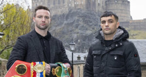 Josh Taylor defends his undisputed super lightweight crown against Jack Catterall in Glasgow on Saturday night Photo Credit: Boxxer / Robert Perry