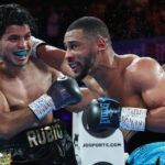 Agyarko dominated his contest with the brave Rubio Photo Credit: Mark Robinson/Matchroom Boxing
