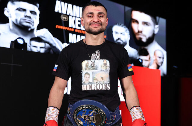 Avanesyan makes the fifth defence of his European title Photo Credit: Mark Robinson/Matchroom Boxing