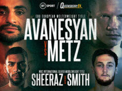 David Avanesyan defends his European welterweight title against Oskari Metz, whilst Hamzah Sheeraz faces Jez Smith in Wembley on Saturday night Photo Credit: Queensberry Promotions
