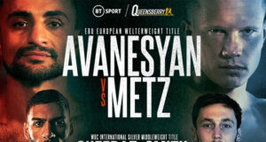 David Avanesyan defends his European welterweight title against Oskari Metz, whilst Hamzah Sheeraz faces Jez Smith in Wembley on Saturday night Photo Credit: Queensberry Promotions