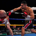 European welterweight champion David Avanesyan made an emphatic statement in a stunning fifth defence of his EBU belt over Oskari Metz at the OVO Arena, Wembley. Photo Credit: Queensberry Promotions/Frank Warren/Stephen Dunkley.