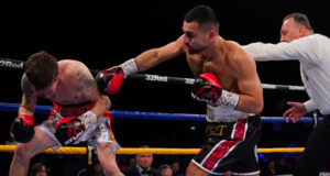 European welterweight champion David Avanesyan made an emphatic statement in a stunning fifth defence of his EBU belt over Oskari Metz at the OVO Arena, Wembley. Photo Credit: Queensberry Promotions/Frank Warren/Stephen Dunkley.