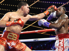 Edgar Berlanga overcame Steve Rolls on points in New York on Saturday night Photo Credit: Mikey Williams/Top Rank via Getty Images