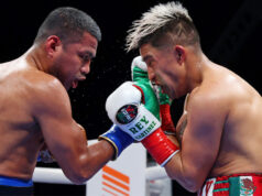 Roman Chocolatito Gonzalez outclassed Julio Cesar Martinez in San Diego last night. Photo Credit: Matchroom Boxing.
