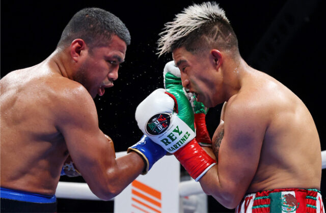 Roman Chocolatito Gonzalez outclassed Julio Cesar Martinez in San Diego last night. Photo Credit: Matchroom Boxing.